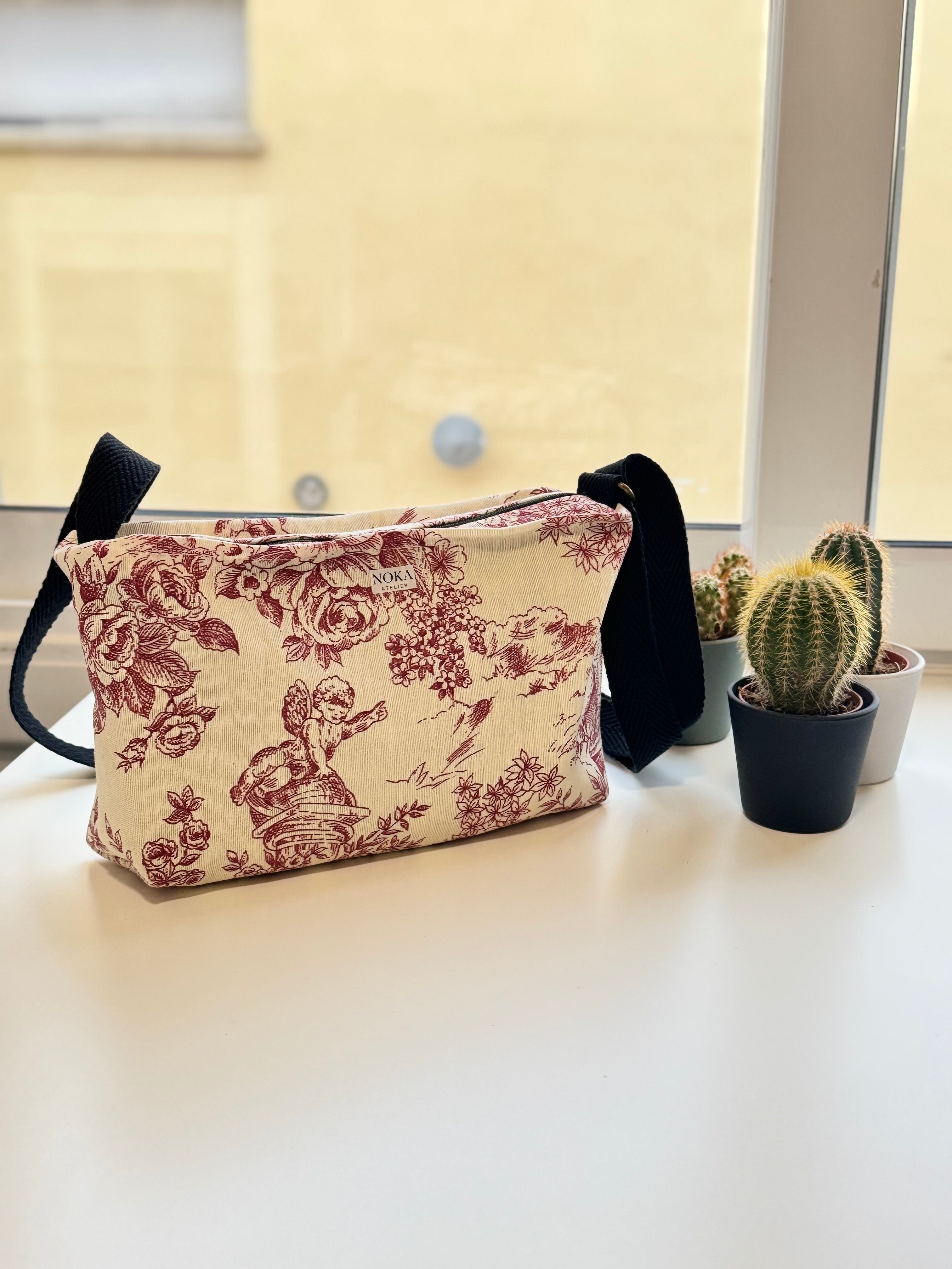 Bolso bandolera MIR · Toile Burdeos