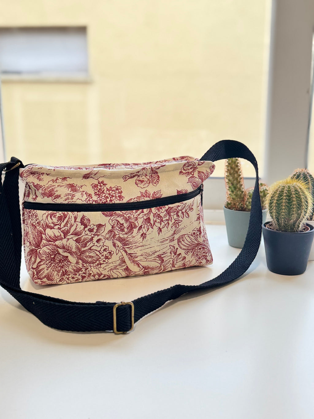 Bolso bandolera MIR · Toile Burdeos