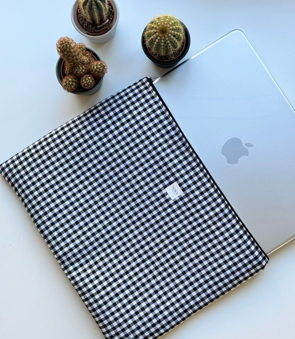 Funda Portatil Vichy Negro