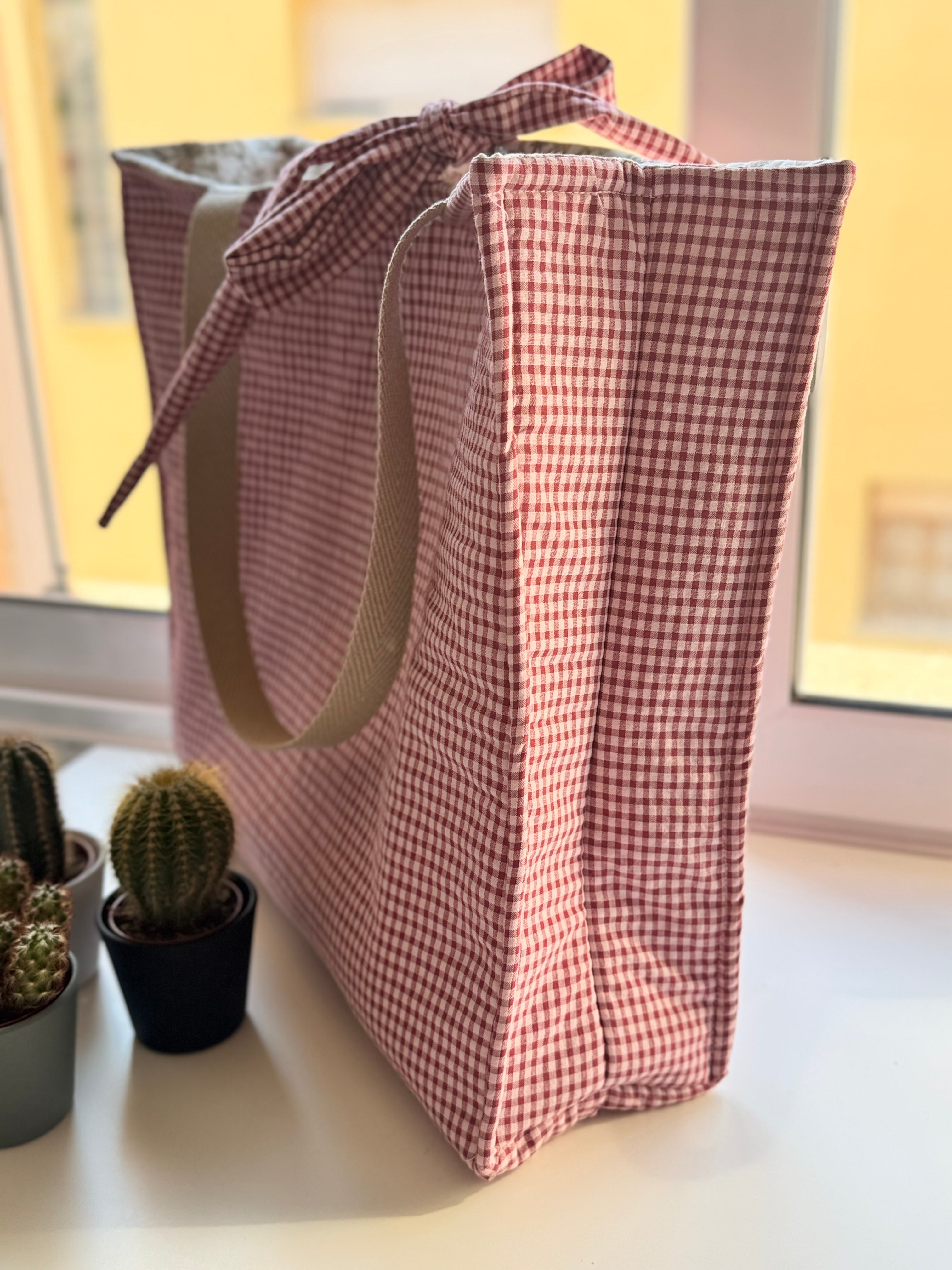 Tempesta · Tote Bag Shopper Vichy Cherry