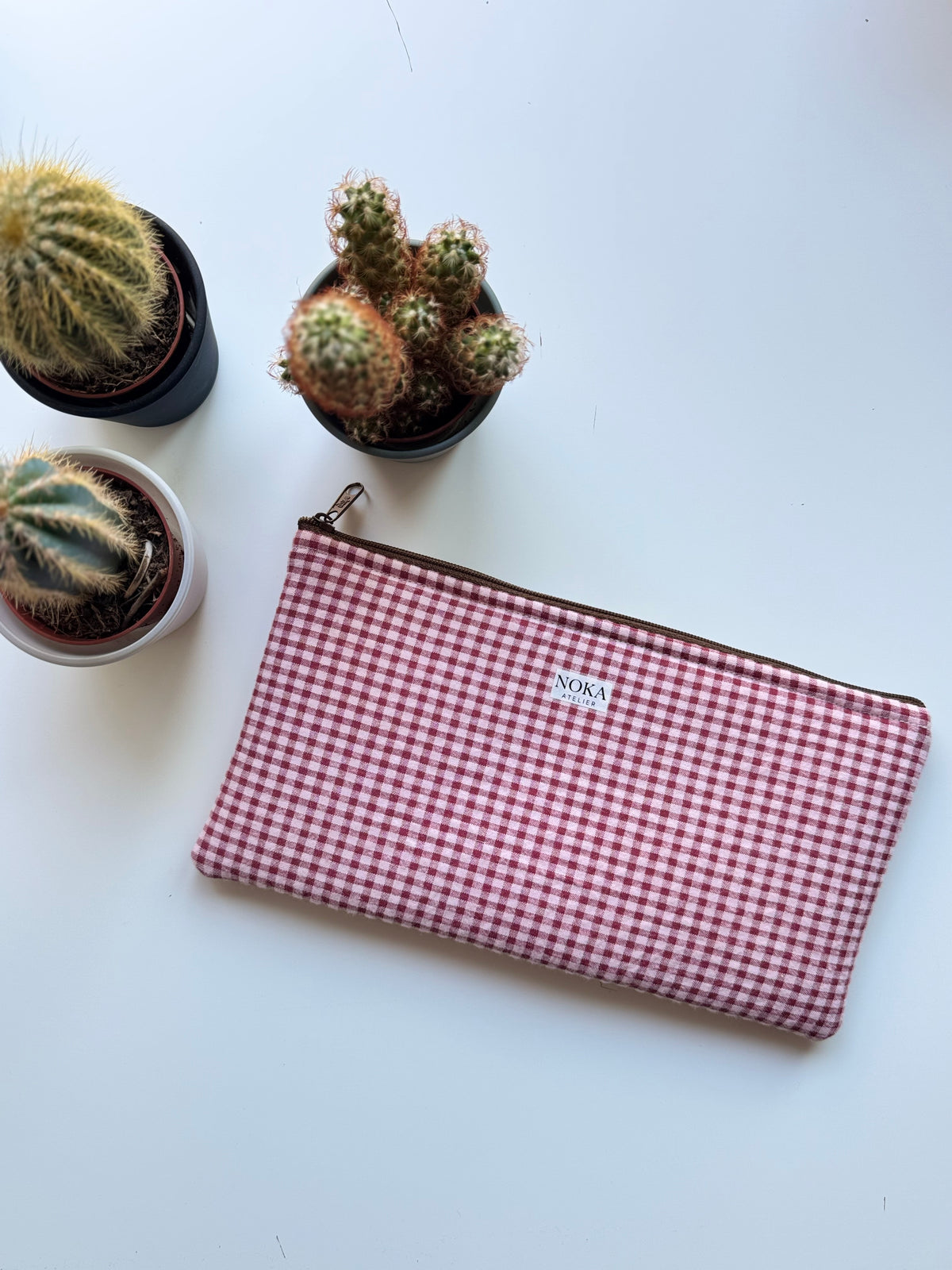 Estuche Plano Vichy Cherry