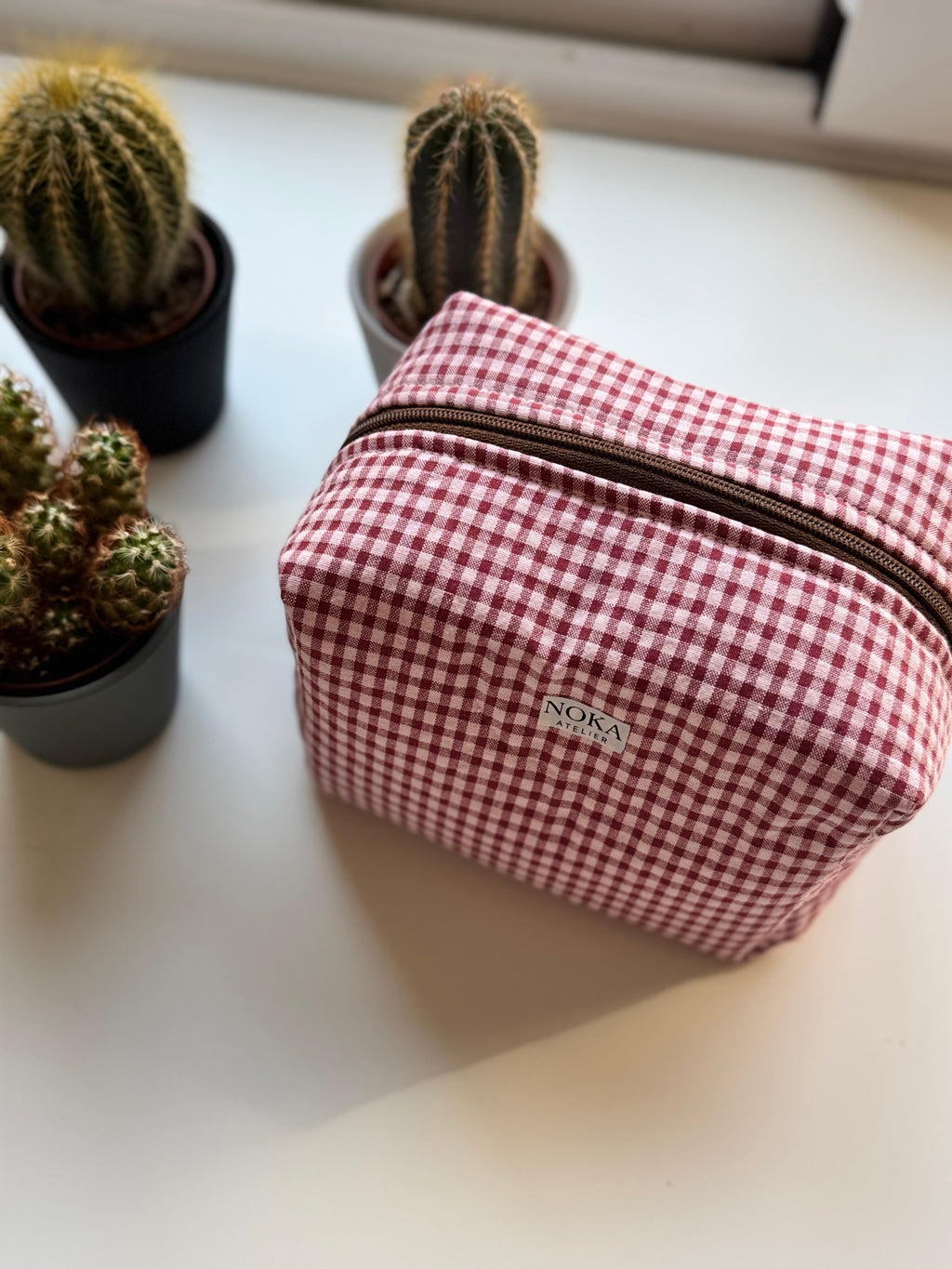 Neceser Midi Vichy cherry